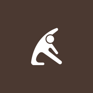 Icône Pilates représentant une posture d’étirement, visuel premium HPO pour l’abonnement Pilates.